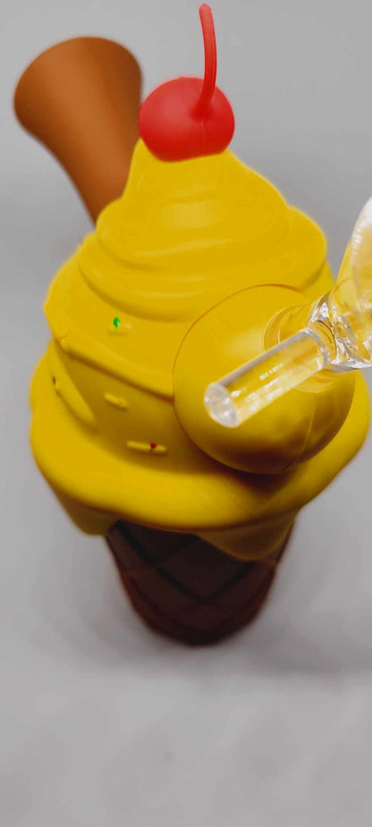 Silicone Ice Cream Cone Water Pipe