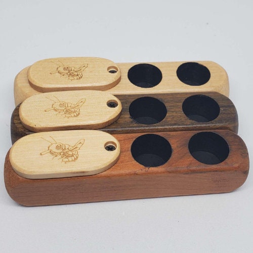 Rotary Two Bowl Wooden Pipe with Cover