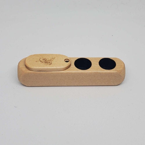 Rotary Two Bowl Wooden Pipe with Cover - Flies High